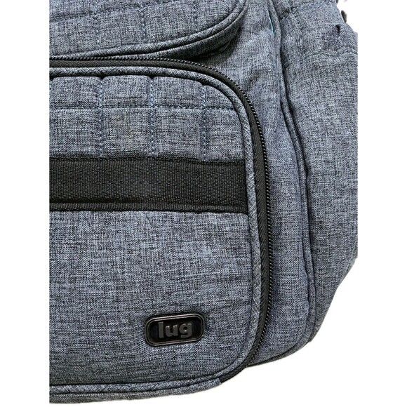 Lug Overnight Travel Gym Tote Puddle Jumper Quilted Gray Bag Carry On - Picture 2 of 13